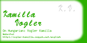 kamilla vogler business card